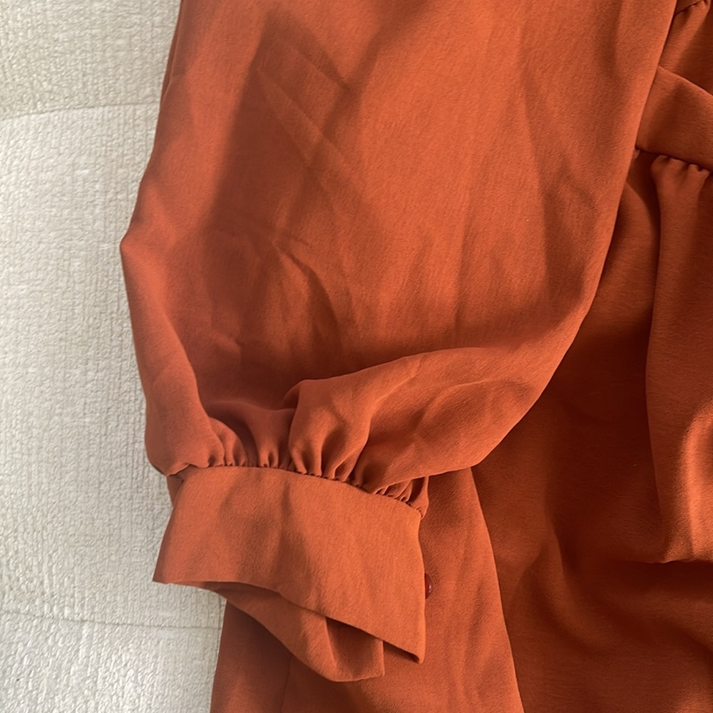 Boohoo Rust Orange Tiered Maxi Dress - Picture 6 of 8